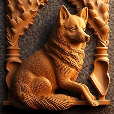 3D model Finnish Spitz dog (STL)